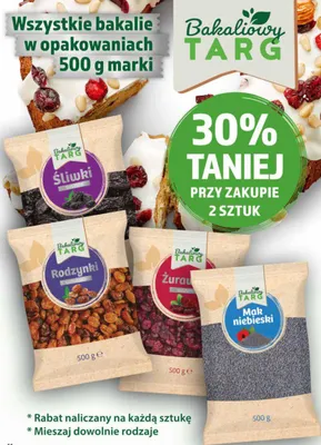 Bakalie rodzynki sułtańskie promocja w Dino