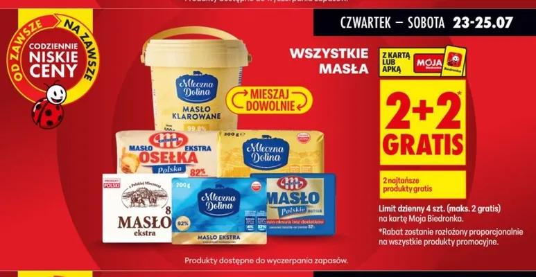 Masło Polskie Mlekovita promocja w Biedronka