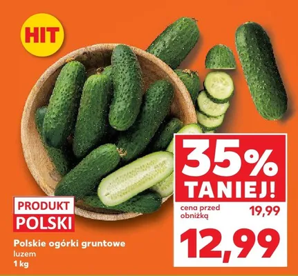 Ogórki gruntowe luzem promocja w Kaufland