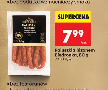 Paluszki z bizonem promocja w Biedronka