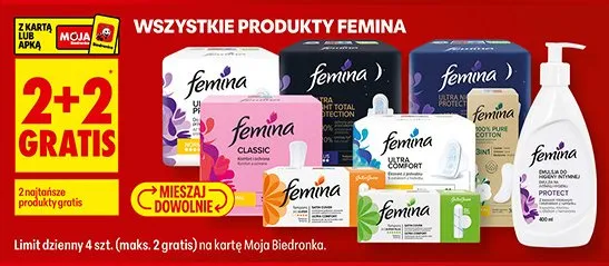 Wszystkie produkty 2+2 GRATIS promocja w Biedronka