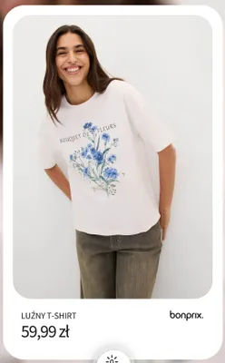 T-shirt luźny Bonprix promocja w bonprix