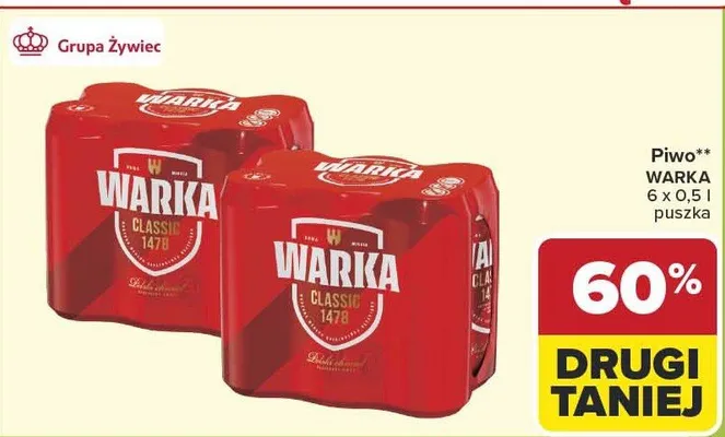 Piwo Classic promocja w Carrefour Market