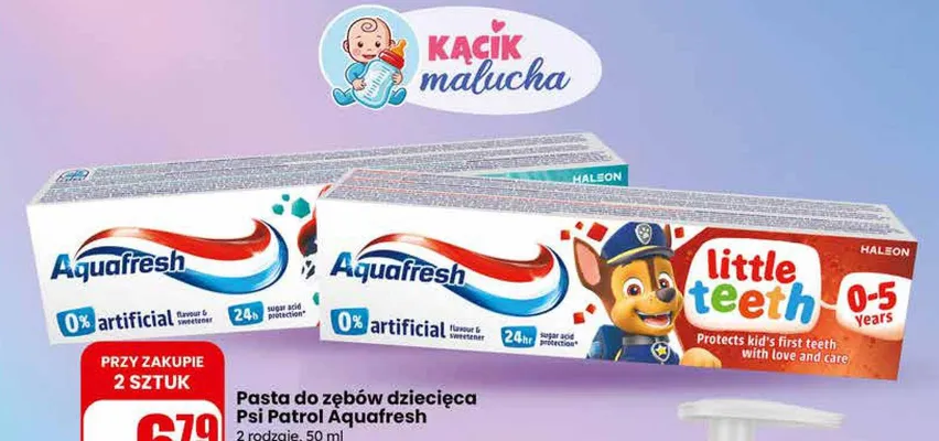 Pasta do zębów dziecięca Psi Patrol, 2 rodzaje promocja w Dino