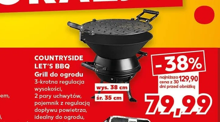 Grill do ogrodu Countryside Let's BBQ promocja w Kaufland