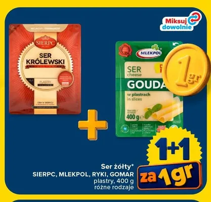 Ser żółty w plastrach Gomar promocja w Carrefour
