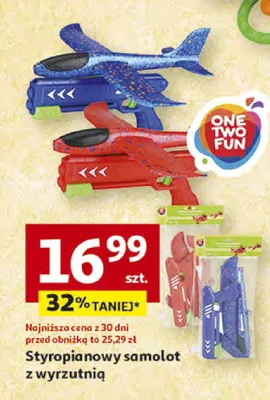 Styropianowy samolot z wyrzutnią promocja w Auchan