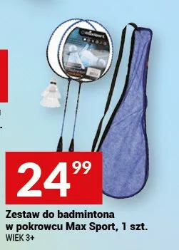 Zestaw do badmintona w pokrowcu Max Sport promocja w Twój Market