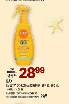 Emulsja ochronna rodzinna Dax SPF 50 promocja w Drogerie Natura