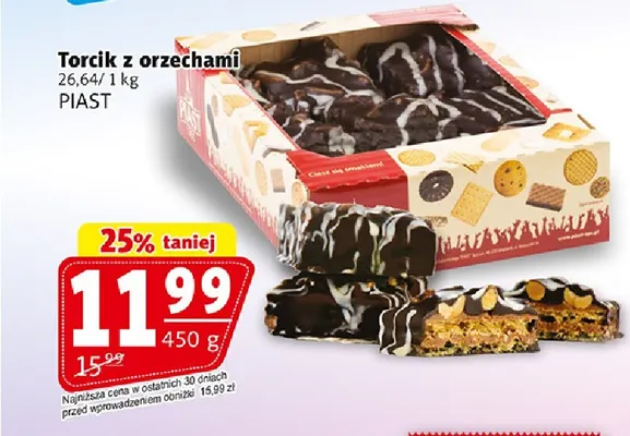 Torcik z orzechami Piast promocja w Prim Market