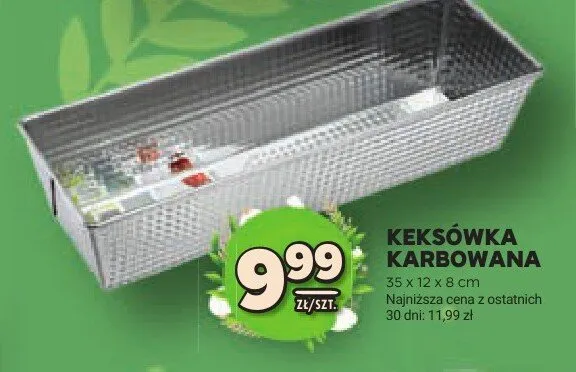 Keksówka karbowana 33x12x8cm promocja w Stokrotka
