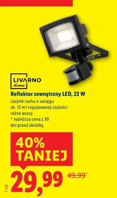 Reflektor zewnętrzny LED 22 W promocja w Lidl