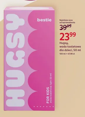 Woda toaletowa dla dzieci Hugsy promocja w Rossmann