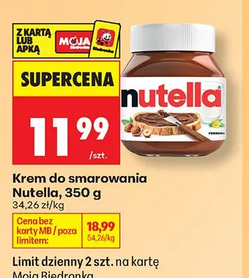 Krem do smarowania Nutella promocja w Biedronka
