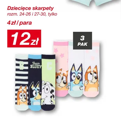 Dziecięce skarpety Bluey 3-pak promocja w KiK