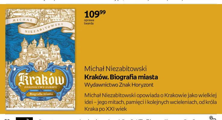 Książka Kraków. Biografia miasta Michał Niezabitowski promocja w Empik