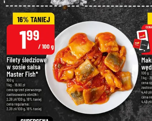 Filety śledziowe w sosie salsa Master Fish promocja w POLOmarket