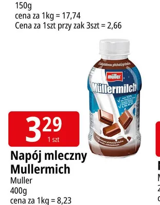 Napój mleczny Mullermilch Muller promocja w Leclerc