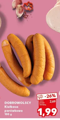 Kiełbasa parówkowa Dobrowolscy promocja w Kaufland