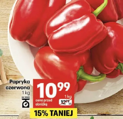 Papryka czerwona promocja w Delikatesy Centrum