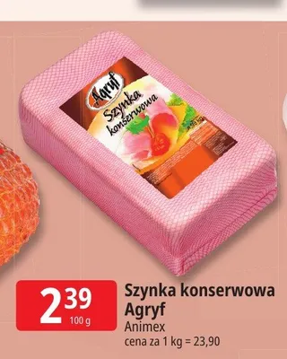 Szynka konserwowa Agryf promocja w Leclerc