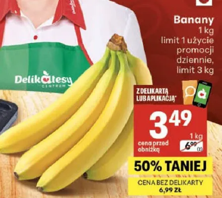 Banany promocja w Delikatesy Centrum