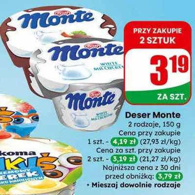 Deser Monte 2 rodzaje promocja w Dino