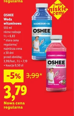 Woda witaminowa Oshee promocja w Lidl