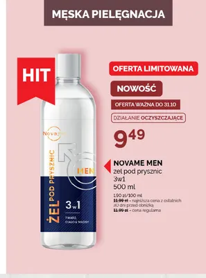 Żel pod prysznic 3w1 Novame Men promocja w Ziko Dermo