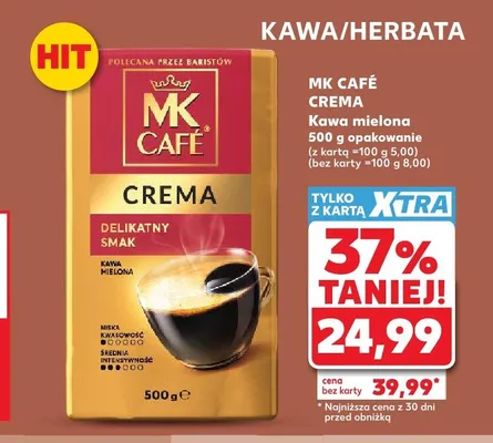 Kawa mielona MK Café Crema promocja w Kaufland