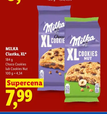 Ciastka Milka XL Choco Cookies promocja w Lidl