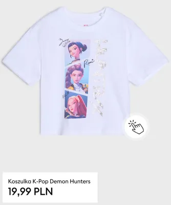 Koszulka K-Pop Demon Hunters promocja w Sinsay