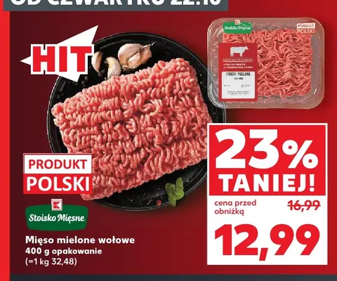 Mięso mielone wołowe Stoisko Mięsne promocja w Kaufland
