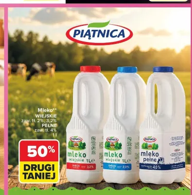Mleko Pełne Piątnica świeże 4,0% promocja w Carrefour