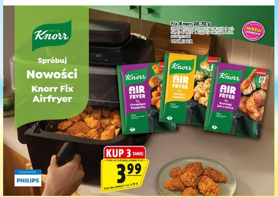Fix Air Fryer serowy kalafior Knorr promocja w Prim Market