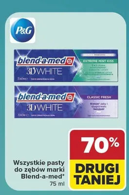 Pasta do zębów Blend-a-med 3D White Extreme Mint Kiss promocja w Carrefour