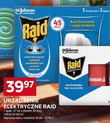 Urządzenie elektryczne Raid z płynem 45 nocy promocja w Stokrotka