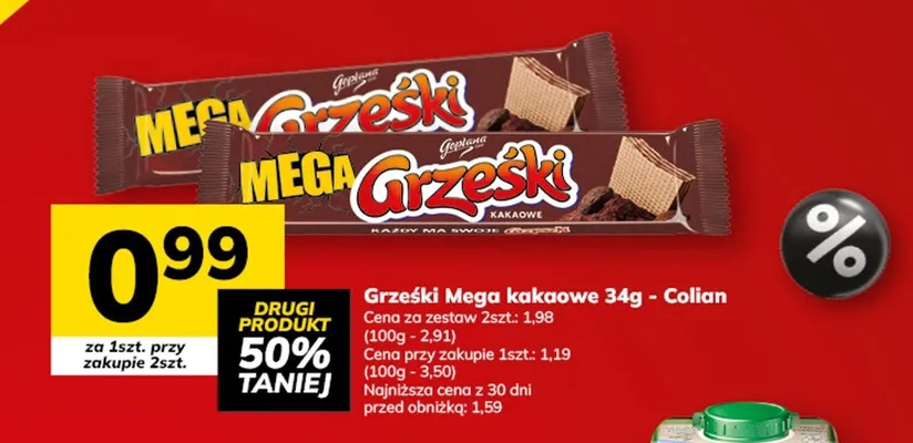 Wafel Grześki Mega kakaowe promocja w Hitpol