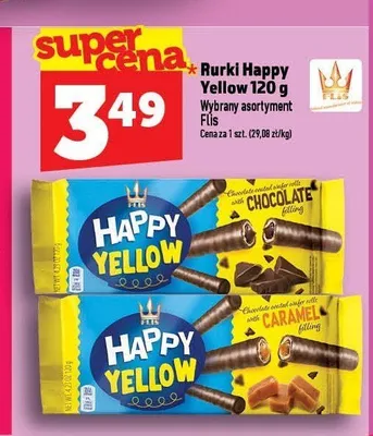 Rurki z kremem karmelowym Happy Yellow Flis promocja w TOPAZ