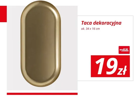Taca dekoracyjna ok. 34x16 cm promocja w KiK