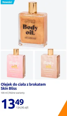 Olejek do ciała z brokatem Skin Bliss promocja w Action