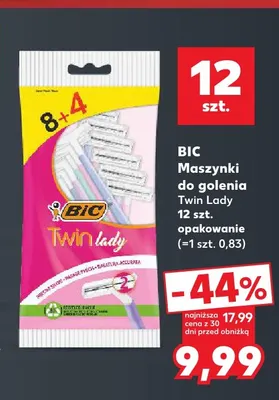 Maszynki do golenia BIC Twin Lady 12-pak promocja w Kaufland