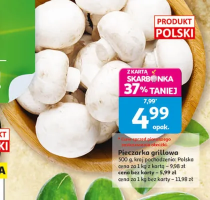 Pieczarka grillowa polska promocja w Auchan