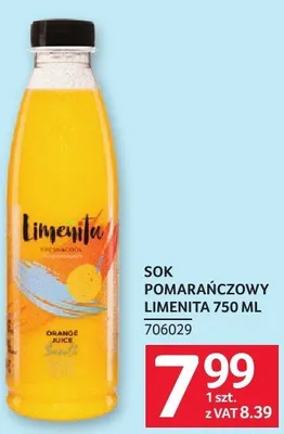 Sok pomarańczowy Limenta 750ML promocja w Selgros