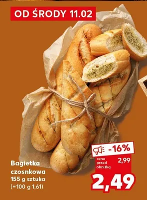 Bagietka czosnkowa promocja w Kaufland