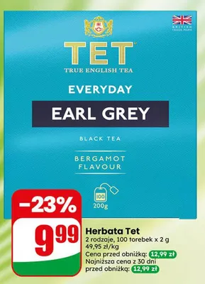 Herbata Tet Everyday Earl Grey promocja w Dino