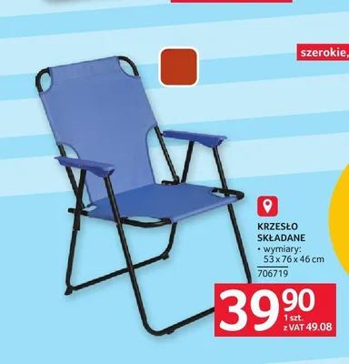 Krzesło składane promocja w Selgros