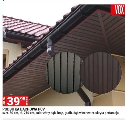 Podbitka dachowa PCV Vox promocja w Merkury Market