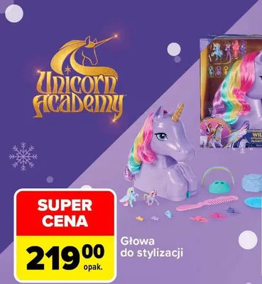 Głowa do stylizacji Unicorn Academy promocja w Carrefour