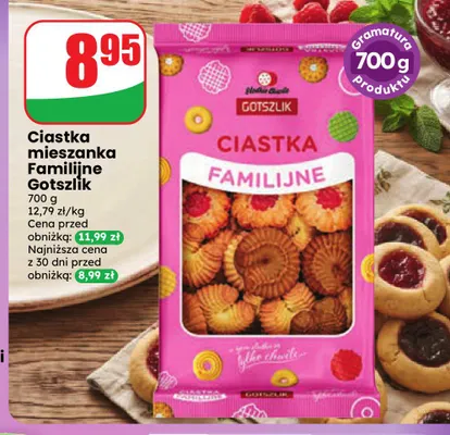 Ciastka mieszanka Familijne Gotszlik promocja w Dino